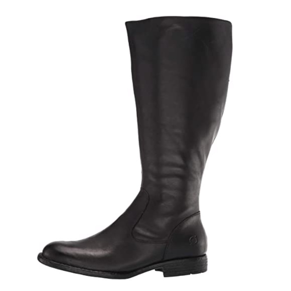 Born North Wide Calf Leather Riding Boot in Black - Picture 2 of 11